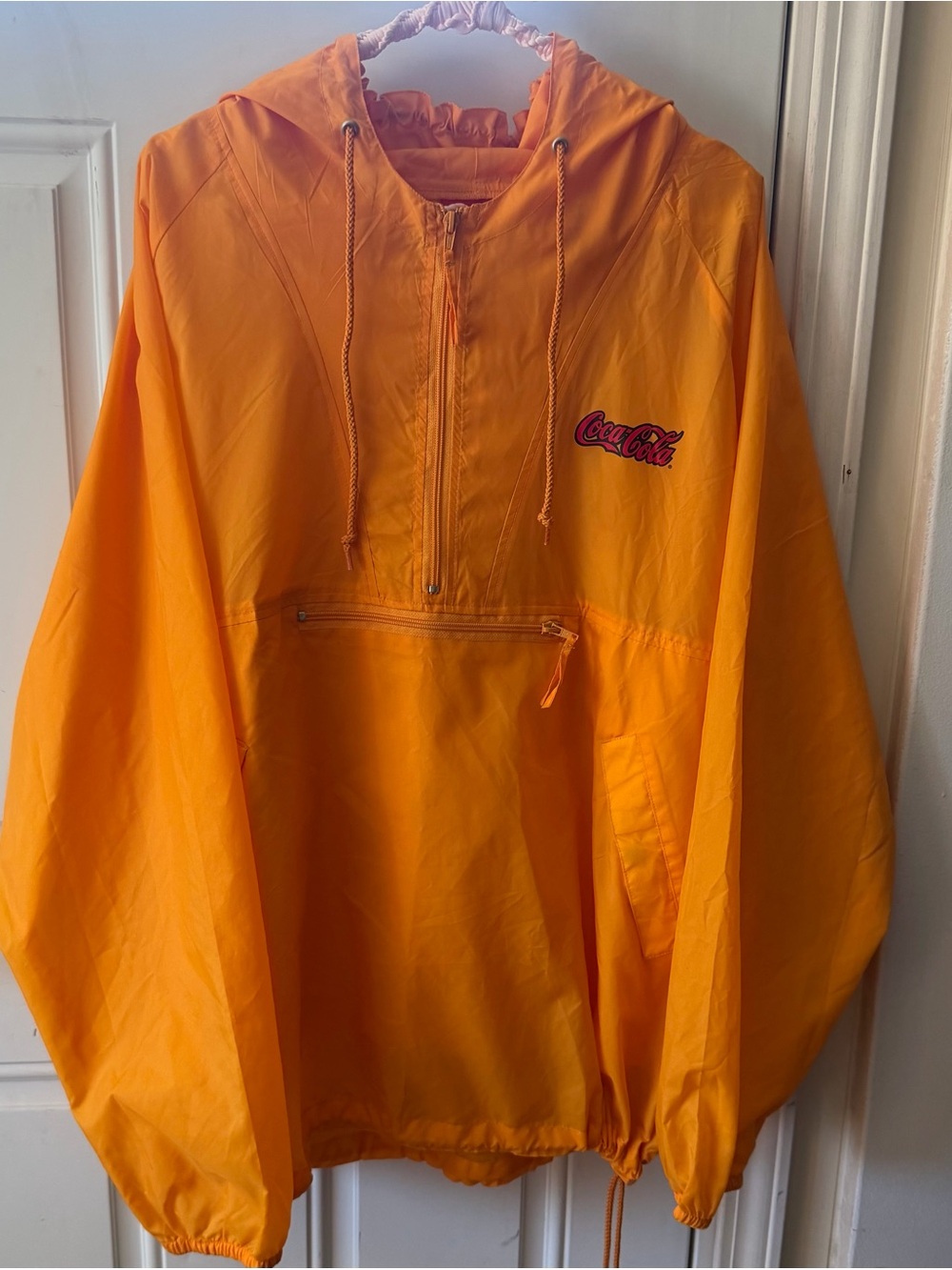 “Coca-Cola” 100% Nylon Windbreaker 
Size  L/XL